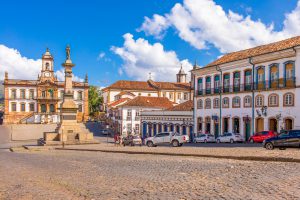 Vista panoramica da cidade de Ouro Preto em MG